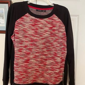 Susan Graver Knit Top Sz M with Zipper Accents